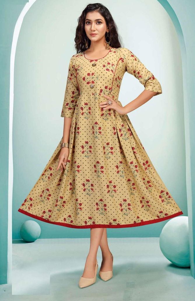 Kirtan Nitya Latest Designer Ethnic Wear Rayon Anarkali Kurti Collection